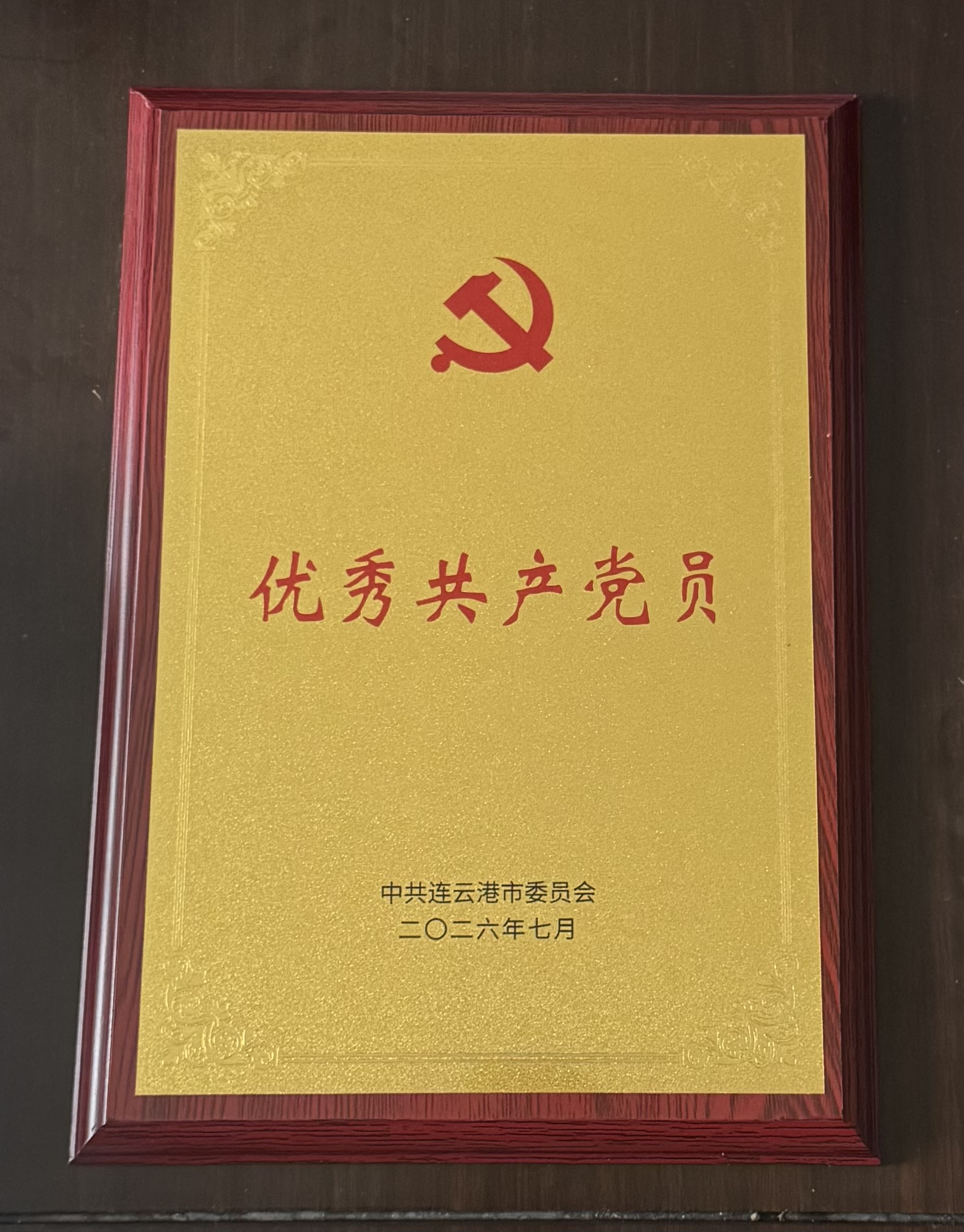4、张健同志获评“市优秀共产党员”.JPG